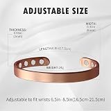 MagEnergy Copper Magnetic Bracelet 99.9% Pure Copper 6.8in 8 Magnets view 5