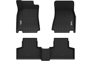 3W Floor Mats Compatible for Mercedez Benz GLB 2020-2024 TPE All Weather Custom Fit Floor Liner for Mercedez Benz GLB 1st & 2nd Row Full Set Car Liners Black