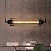 Ivalue Vintage Industrial Hanging Light Edison Cage Pendant Light Fixture for Kitchen Island Bar Lantern Black (Black)