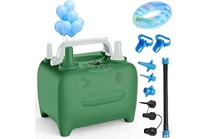 OWill Balloon Pump Electric, Multipurpose Balloon Inflator Electric Air Pump, Portable Dual Nozzle Balloons Air Pump Electric 600W Blow Machine for Party Decoration