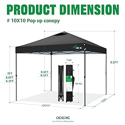 10x10 Pop Up Canopy Tent,300D Silver-Coating