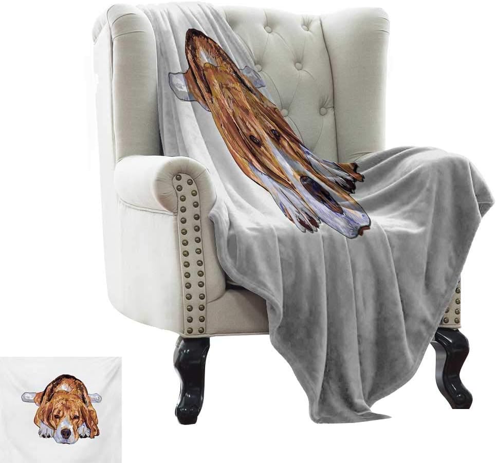 Beagle Custom Picture Blankets Old Dog Resting Sleeping Tired