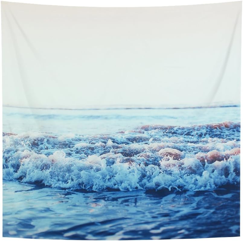 YAMUDA Modern Mandala Tapestry Yoga Mat Wall Hanging Decoration for Apartment Dorm Bedroom Living Room Table Couch Cover Medium Size Beach Mat Tapestries (Sea Wave 03)