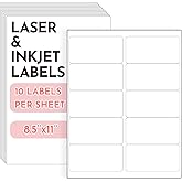 Yanoka 2" x 4" Shipping Labels, Address Labels, Mailing Stickers Compatible for Laser/Inkjet Printers - Matte White, 10 Up per Sheet, 40 Sheets