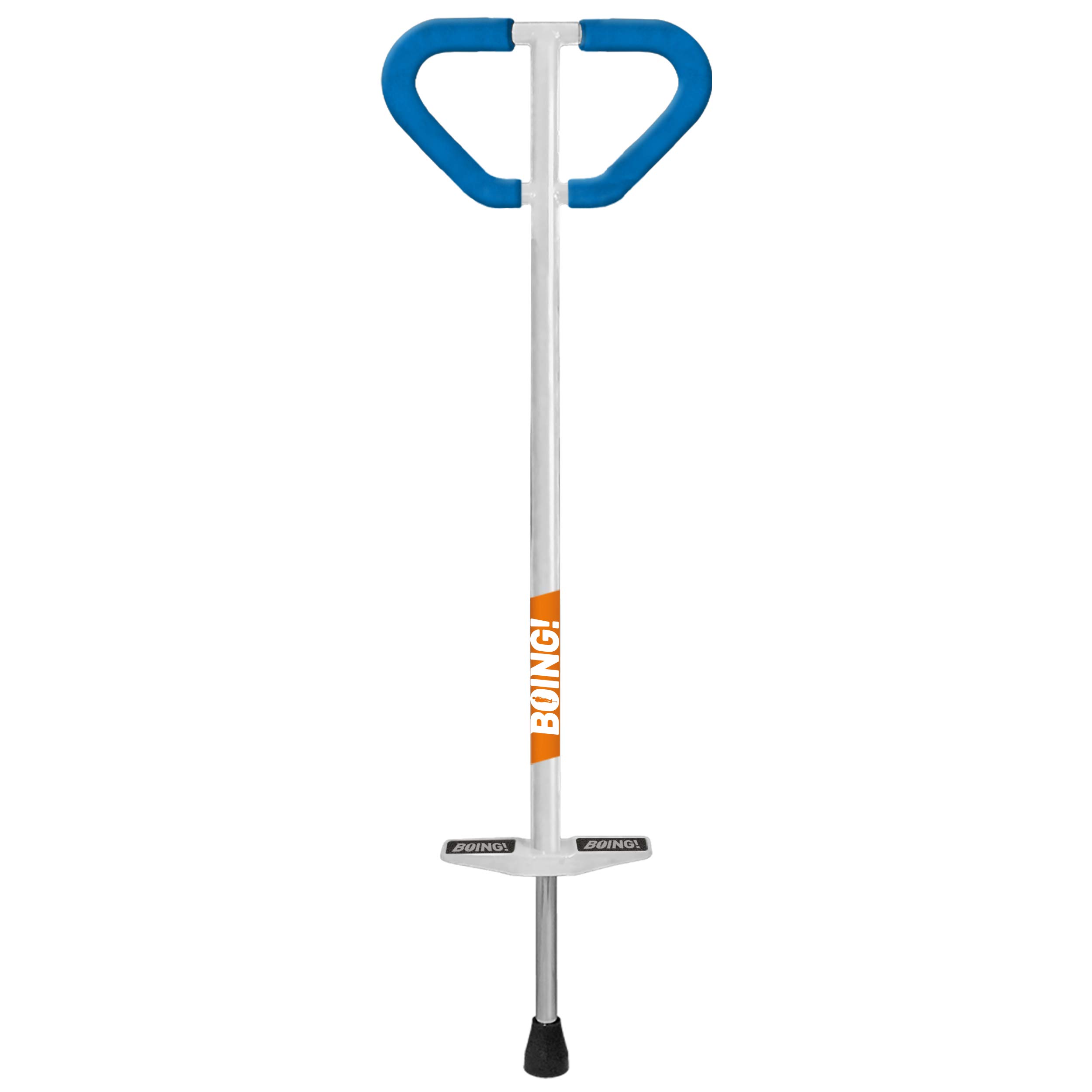 Geospace Jumparoo Boing! 'MAX' Large POGO STICK for Kids, Teens or Riders 40-75 kg - Excellent Outdoor Active Play Toy - Improves Balance, Coordination as well Exercise & Fitness (White)