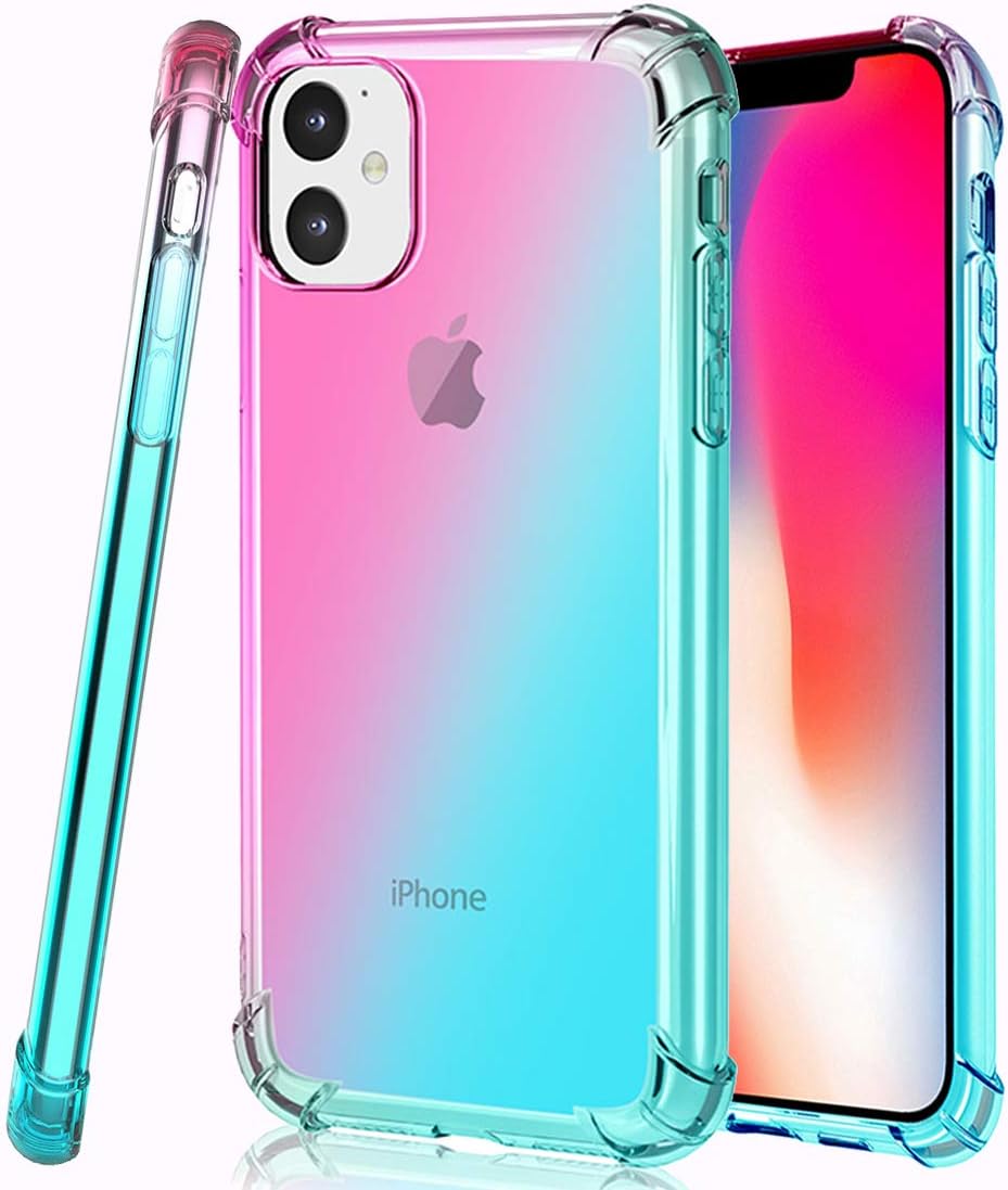 Ueokeird iPhone 11 Case, Clear Cute Gradient iPhone 11