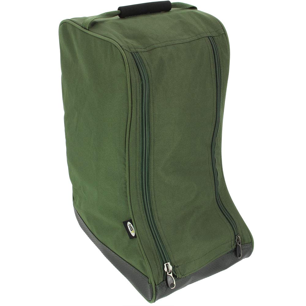 NGT Carp Fishing Boot Bag Wellington Style Twin Zipped Waterproof Green