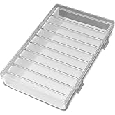 B Baosity Acrylic Box Charm Beads Bracelet Rings Holder Beads Crafting Rectangle Jewelry Display Tray for Jewelry Designers Gift, Large, Clear