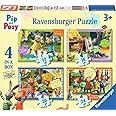 Ravensburger Pip & Posy Jigsaw Puzzles for Kids Age 3 Years Up - 4 in a Box (12, 16, 20, 24 Pieces) - Educational Toys for Toddlers