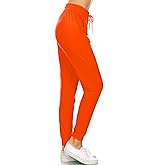 Leggings Depot Women's Jogger Track Cuff Sweatpants with Pockets for Yoga, Workout