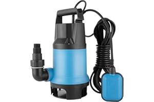 SZLYYDS Submersible Water Pump 1 HP 3400GPH Sump Pump, Sump Pump Submersible Water Pump with Float Switch for Pool Draining/Basements/Garden Pond