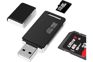 SD Card Reader, AIYEEN USB2.0 OTG Adapter 2-in-1 Memory Card Adapter with Lanyard for TF, SD, SDHC, SDXC Memory Card