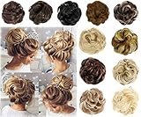 Ponytail Updo Chignon Donut Synthetic Hair Bun Clip in on Ponytail with Drawstring