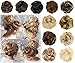 Ponytail Updo Chignon Donut Synthetic Hair Bun Clip in on Ponytail with Drawstring