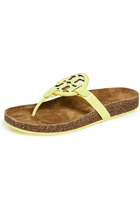 Amazon.com | Tory Burch Women's Miller Cloud Sandals, Bourbon Miele, Tan, 4  Medium US | Flip-Flops