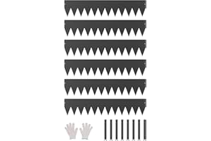 VEVOR Steel Landscape Edging, 6 Packs 40 x 8 in Rust-Resistant Metal Landscape Edging, Bendable Garden Edging Border, Heavy D