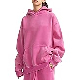 KEEPSHOWING Mens Hoodies Vintage Oversized Hoodie Acid Wash Fleece Pullover Plush Heavyweight Streetwear Sweatshirts