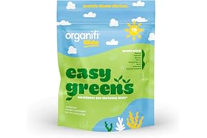 Organifi Kids: Easy Greens - Probiotics for Kids Made with a Delicious Blend of Vegetables and Superfoods - Plant-Based, Vegan, and No Gluten, Dairy, or Soy, 15 Servings