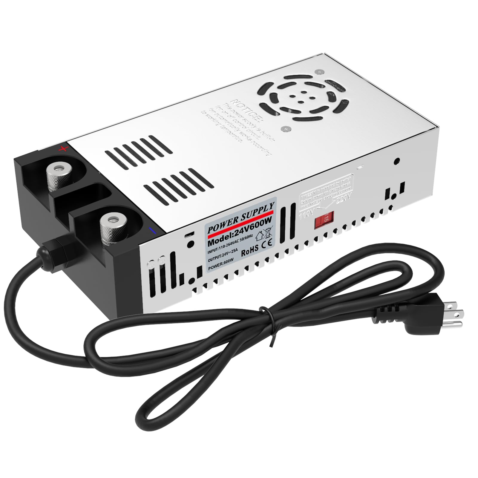 IMAYCC AC to DC Converter, SMPS 110V to 24V Converter, 24V Power Supply Transformer Max Current 25A 600W