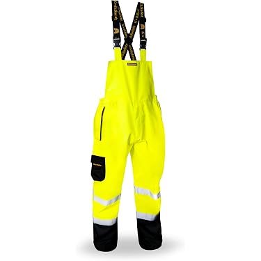 Peto Overall De Alta Visibilidad Impermeable - Para Trabajo, Seguridad, Pesca - Hombre, Material Poliéster