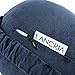 LANGRIA Infinity-Shape Car Neck Pillow Memory Foam Headrest Lumbar Support Cushion for Travel Work Commute with Removable Cover, CertiPUR-US Certified (Navy Blue)