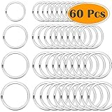 Selizo 60 pieces Key Rings for Home Car Keys Organization (Four Sizes)