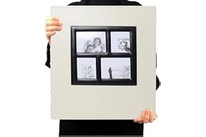 RECUTMS Photo Album 4x6 600 Pockets, Black Pages Leather Cover Large Capacity Picture Albums Holds 600 Horizontal and Vertica