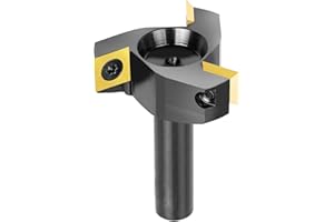 SpeTool CNC Spoilboard Surfacing Router Bit 1/2 Shank 2 Inch Cutting Diameter, Slab Flatting Router Bit Carbide Insert Planin