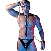 NOROYOY BDSM Men's cosplay Sexy Underwear police Costume Lingerie Pajamas Uniform bar Nightclub Stage Performance party Christmas