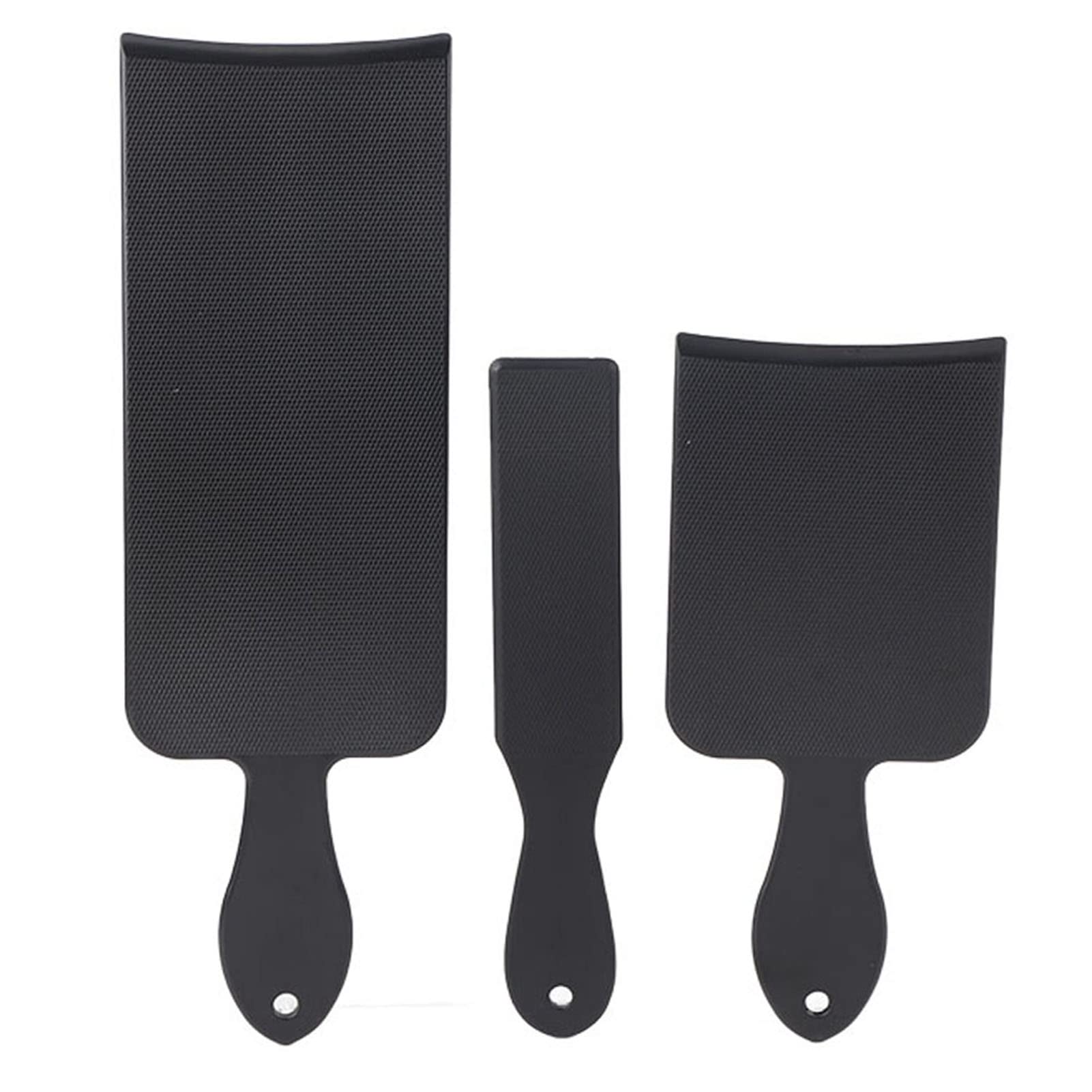 3Pcs Flat Top Paddle Board Comb, Hair Colour Balayage Board Set, Hair Highlighting Dyeing Comb NonSlip Hair Styling Tool, Black