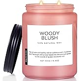 M&SENSE Rose Oud Wood Soy Candles 2 Wick, Large Scented Candles 19.4oz 110 Hour Long Lasting Burn Non Toxic Natural Luxury Aromatherapy Gifts for Women & Relaxing Spa Yoga