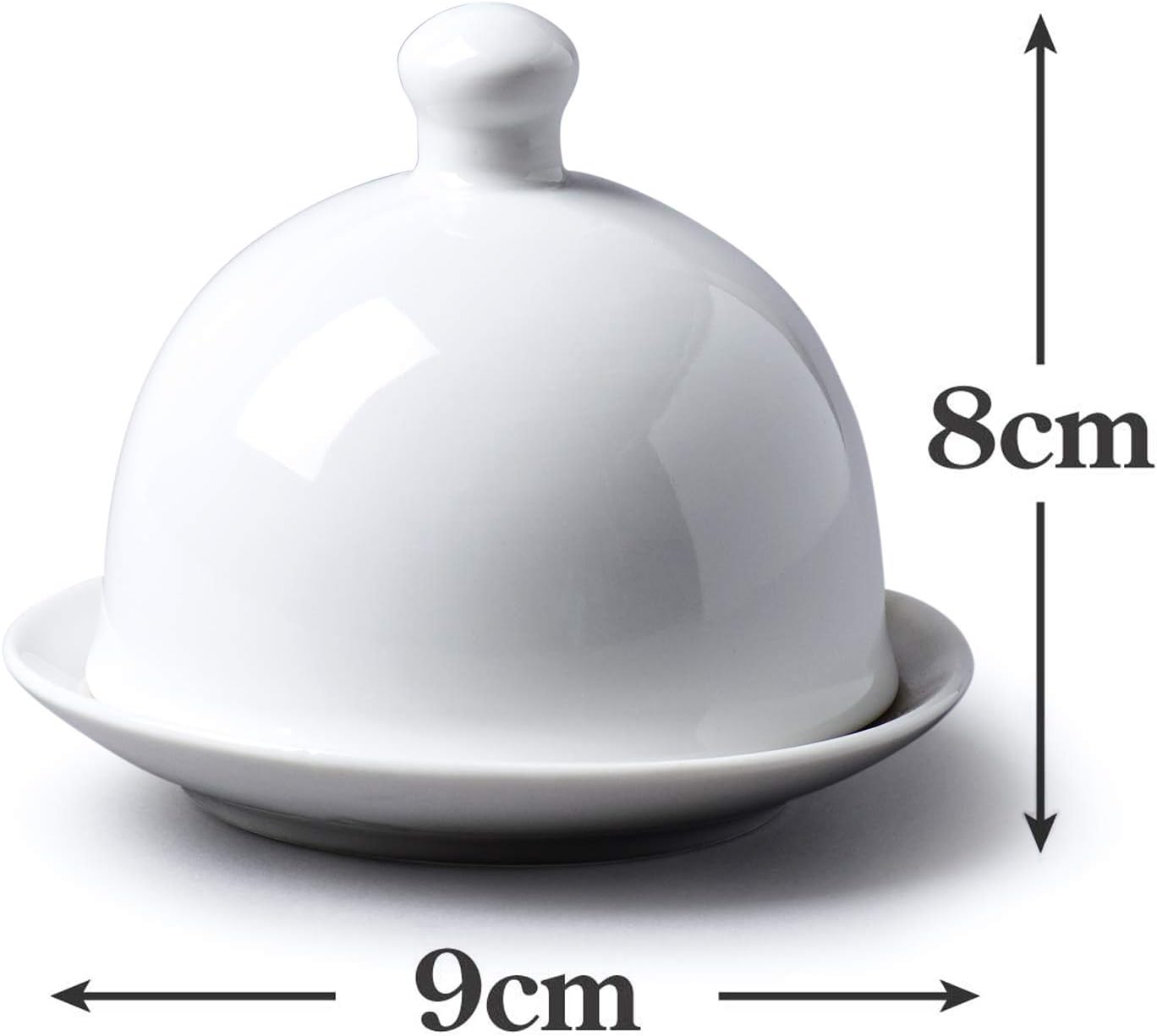 WM Bartleet & Sons 1750 T376 Traditional Porcelain Individual Butter Pat/Pinch Bowl with Lid 9cm – White - Image 5