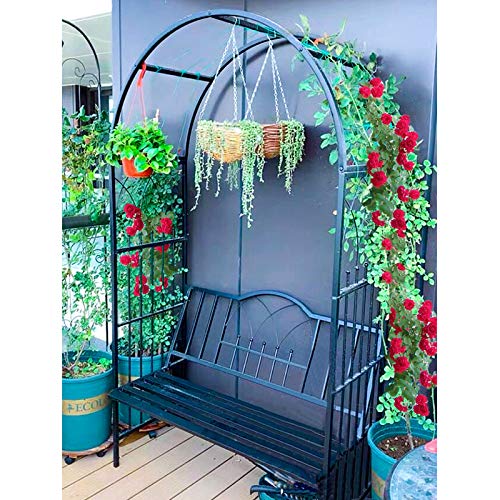 LBSY Rosenbogen aus Metall, mit Bänken, Höhe 6,8 Ft X Breite 3,7 Ft, Kann für Gartenpavillons für Verschiedene… – Bild 4