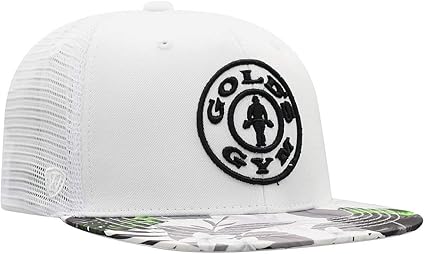 white floral hat