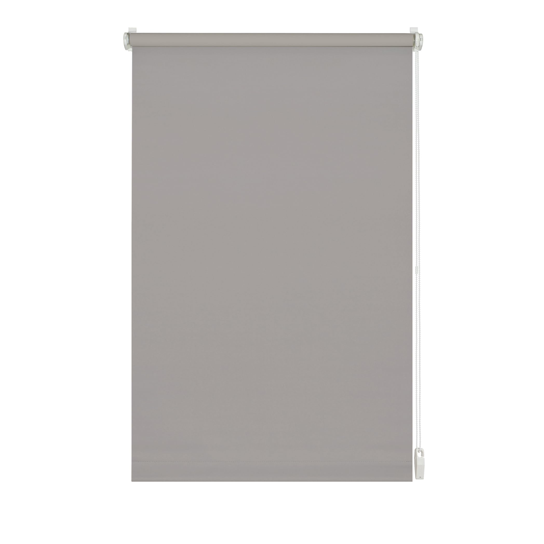 Gardinia Roller Blind - Daylight Opaque, Plain Stone Grey, 120 x 150 cm (W x H), All Mounting Parts Included - Clamping or Gluing
