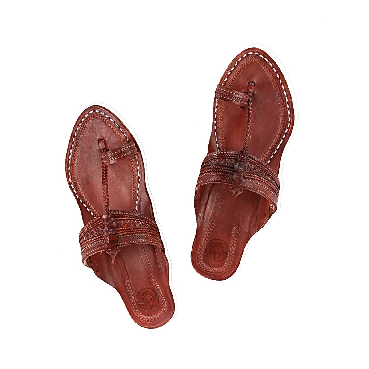 petal craft lovely fine braids and punching platform heel ladies kolhapuri chappal