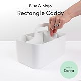 BLUE GINKGO Stackable Organizer Caddy White Rectangular 5 Compartments view 2