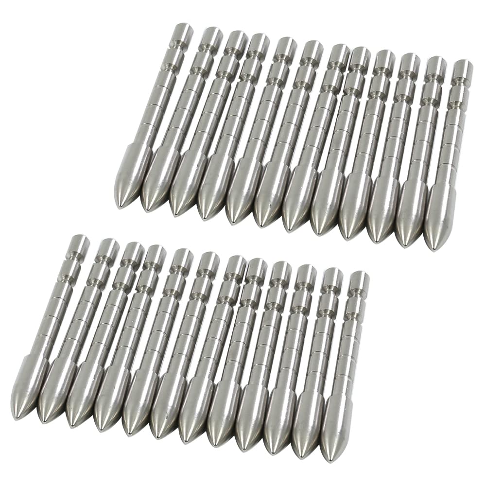 BICASTER 24pcs Arrow Broadheads for ID4.2mm/.165in Arrows Stainless Steel (100 grains)
