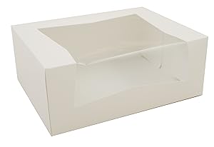 Southern Champion Tray 24313 Paperboard White Window Bakery Box, 9