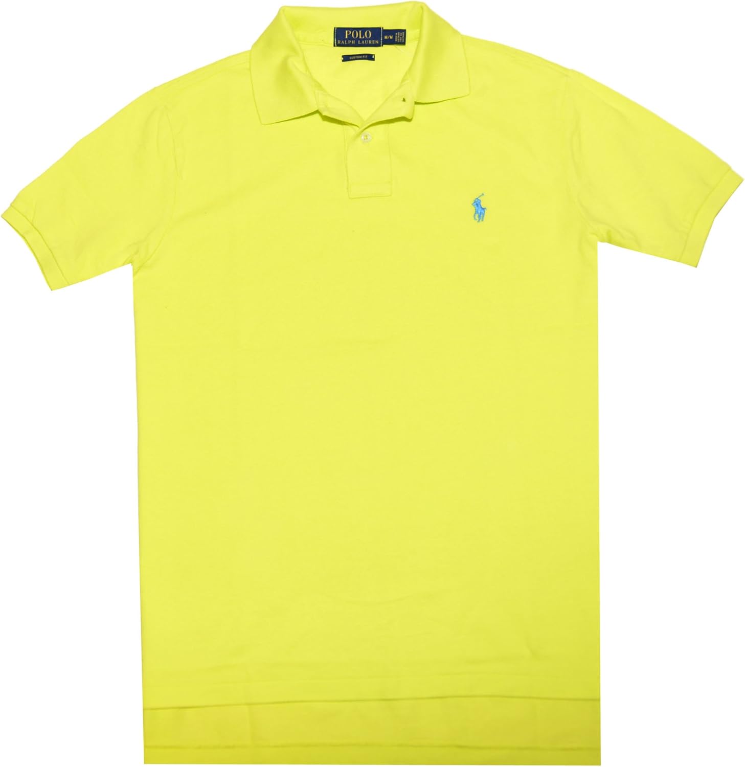 Polo Ralph Lauren Men's Big & Tall Custom Fit Mesh ShirtNeon Yellow2XL Clothing