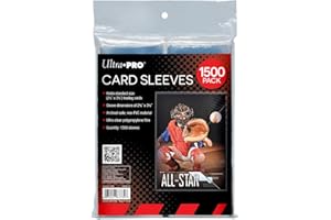 Ultra PRO - Penny Sleeves® Clear Card Sleeves for Standard Size Trading Cards Measuring 2.5" x 3.5" - Perfect for Pokemon Cards, Trading Cards, Sport Cards, and More - 500 x 3 Pack, 1500 Total
