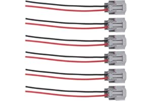 NewYall Pack of 6 Female Fuel Injector Connector Plug Harness Pigtail Wire for Santa Fe Tiburon Tucson FX35 G35 M35 Optima Sportage RX400h Eclipse Endeavor Frontier Pathfinder Xterra Highlander