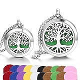 Aromatherapy Essential Oil Diffuser Necklace Tree