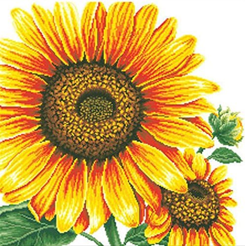 eGoodn Diamond Painting Art Kit DIY Cross Stitch by Number Kit DIY Arts Craft Wall Decor, Full Drill 15.8โ by 15.8โ,Sunflowers, No Frame (Sunflower)
