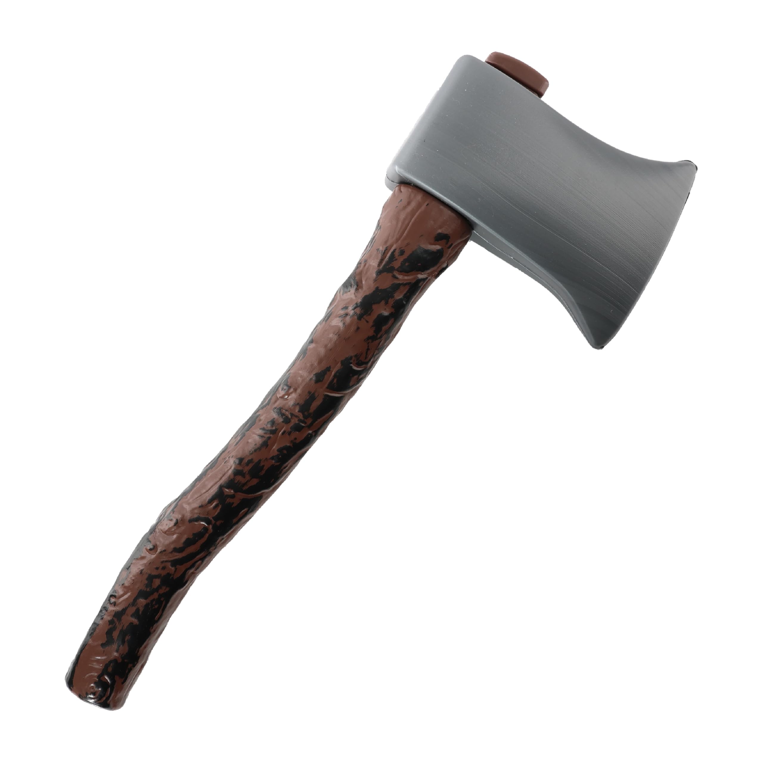 Woodsman Axe With Brown Handle Fancy Dress Accessory - Pack of 1 - Plastic Axe Prop With Wooden Handle - Halloween School Book Week World Book Day Fancy Dress Costume Accessory