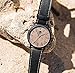 Viable Harvest Men’s Wood Watch Walnut Waterproof Black Steel Case Quartz Movement Genuine Leather Strap