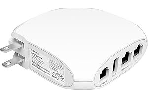 FLYINGVOICE FTA1101 Analog Telephone Adapter, Mini Portable VoIP Adapter for SMEs, SOHO, and Home Use, with Built-in US Power Supply, AP Mode with Wi-Fi Function, and SIP Call Support for Landline