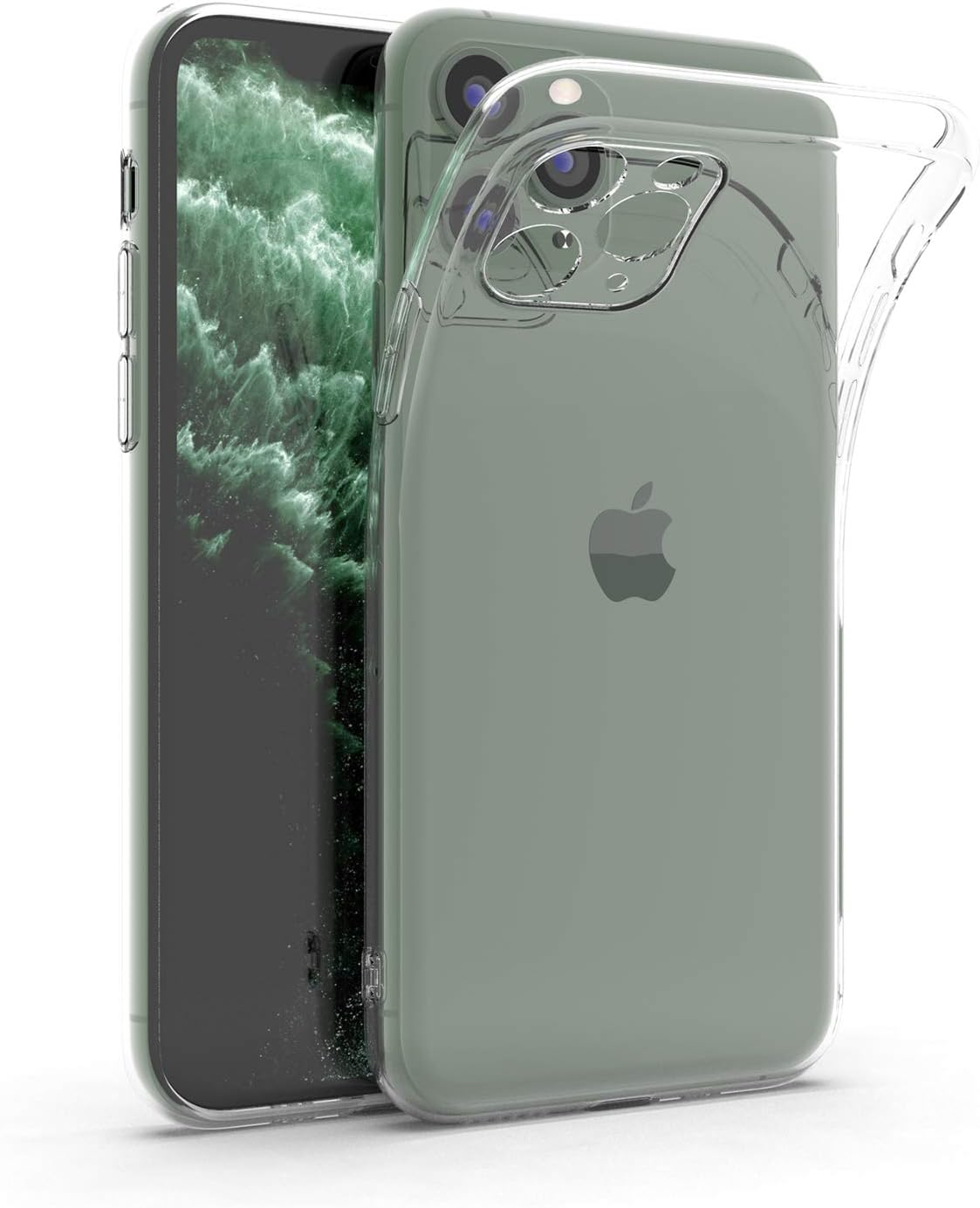 ANHONG Clear iPhone 11 Pro Max Case, [Enhanced Camera Protection] Slim Fit Ultra-Thin Soft Silicone TPU Gel Phone Cover Case for iPhone 11 Pro Max 6.5 inch (2019)