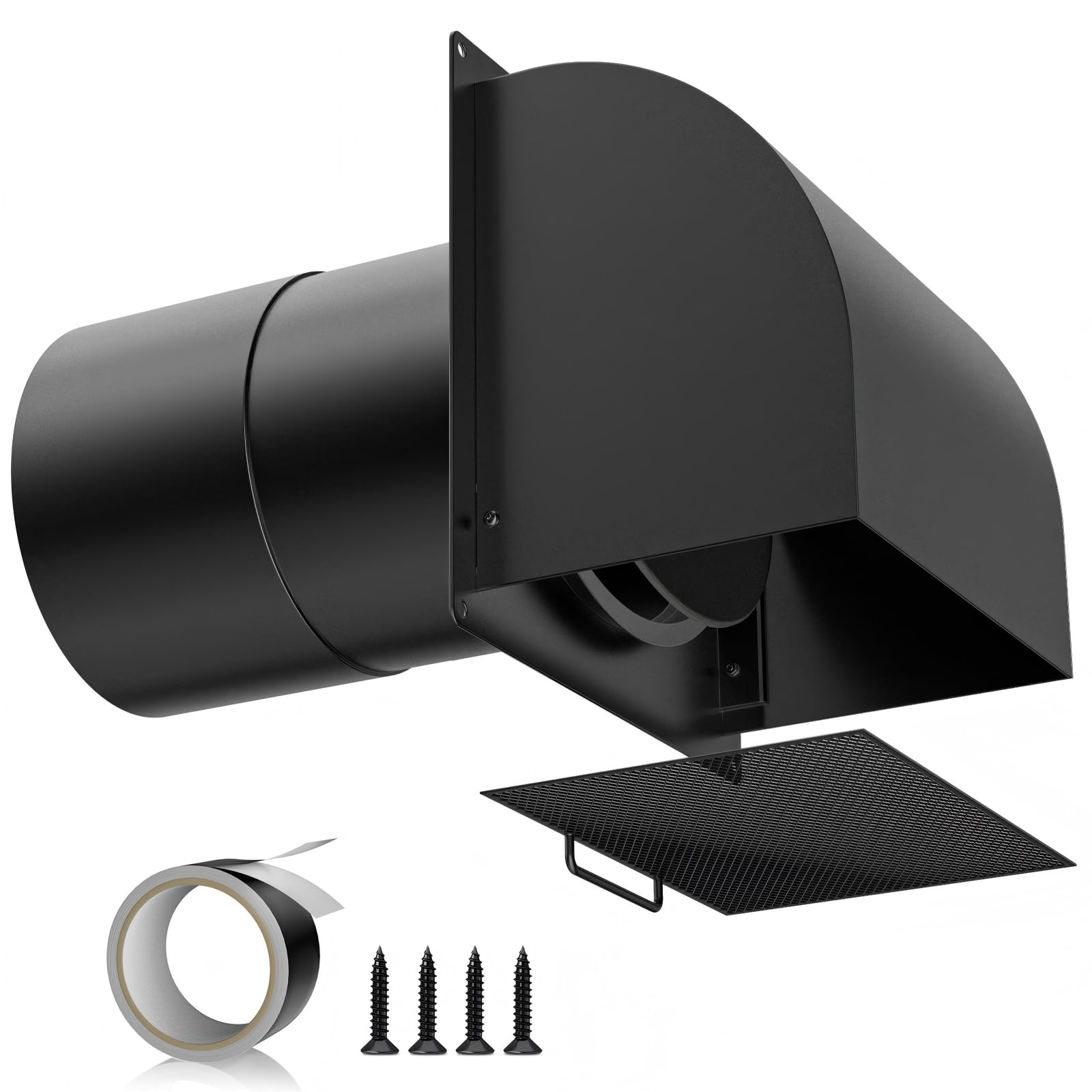 Photo 1 of [Upgraded] Hon&Guan 8 Inch Hooded Wall Vent with Removable Cover,Arc-Shaped 8'' Exhaust Wall Vent Cover Cap for Kitchen Range Hood/Dryer/Bathroom Exhaust