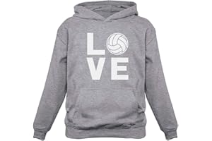 Tstars Volleyball Hoodie Love Graphic Pullover for Teen Girls and Women Sporty Sweatshirt for Players Fans Coaches